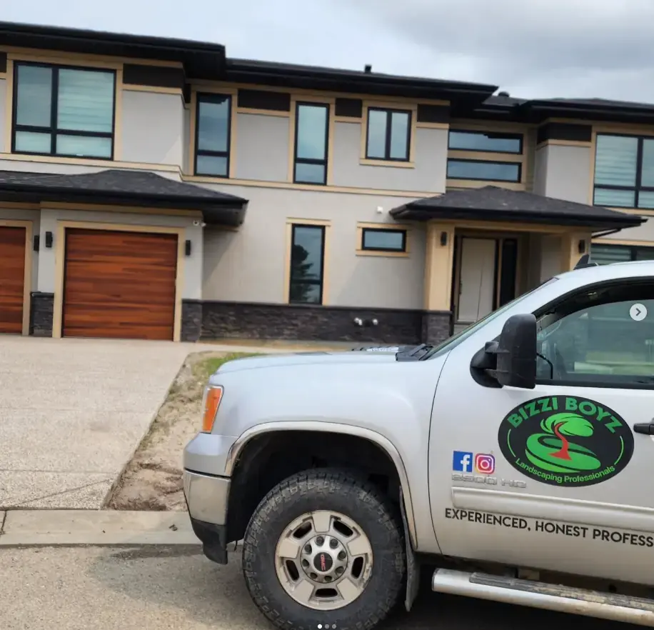 Bizzi Boyz Landscaping team at work